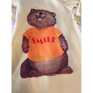 Hallmark Cards Vintage 1980 Shirt Tales Beaver Smile Nightgown No Tag